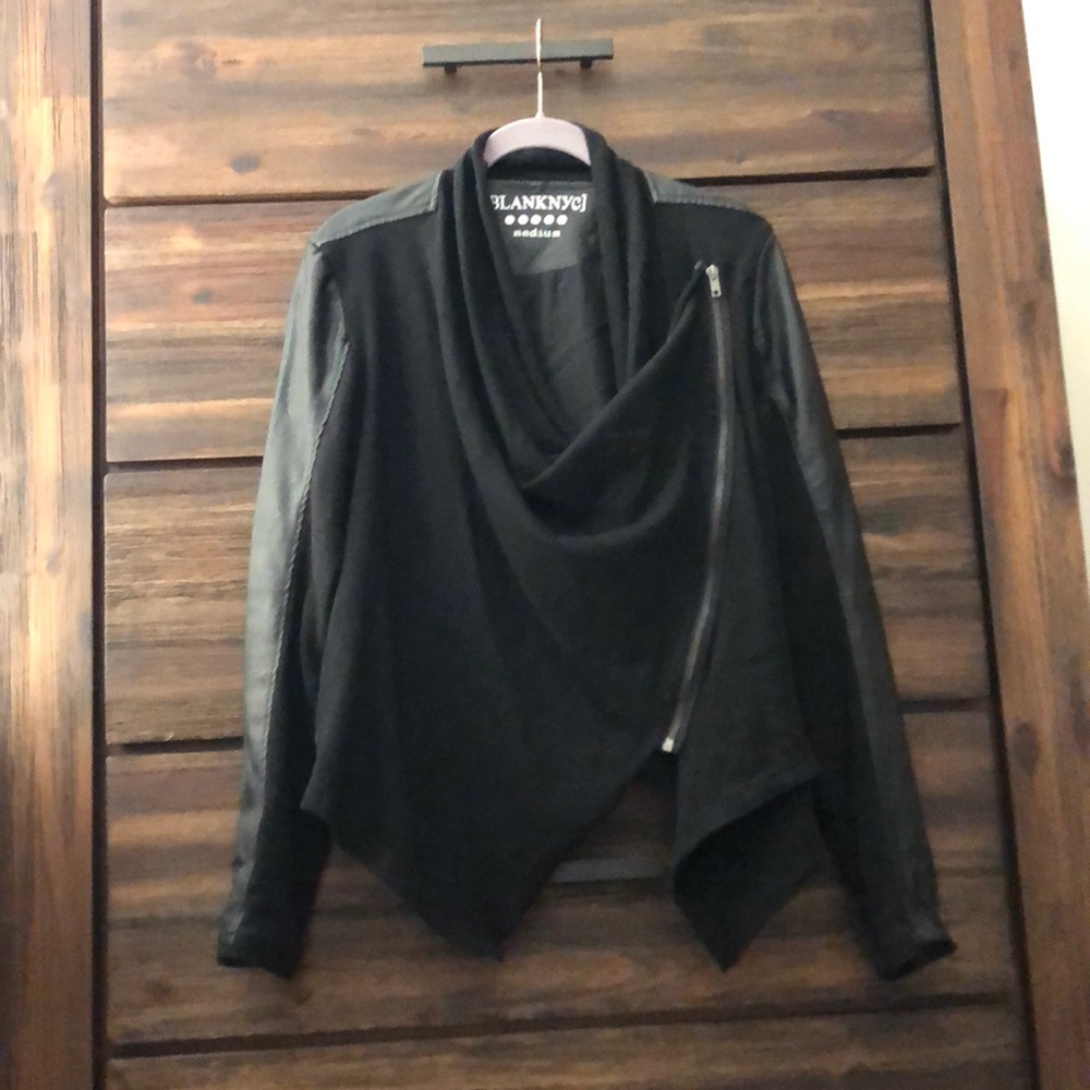 BlankNYC Drapey Leather Jacket - Size M